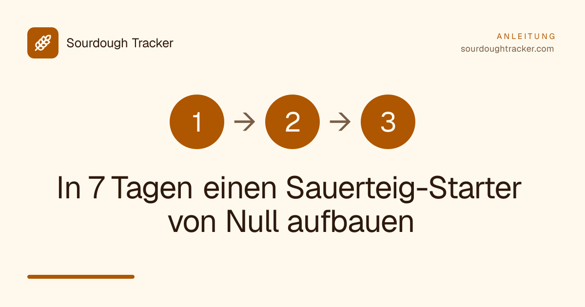 In 7 Tagen einen Sauerteig-Starter von Null aufbauen