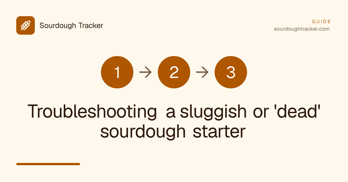 Troubleshooting a sluggish or 'dead' sourdough starter