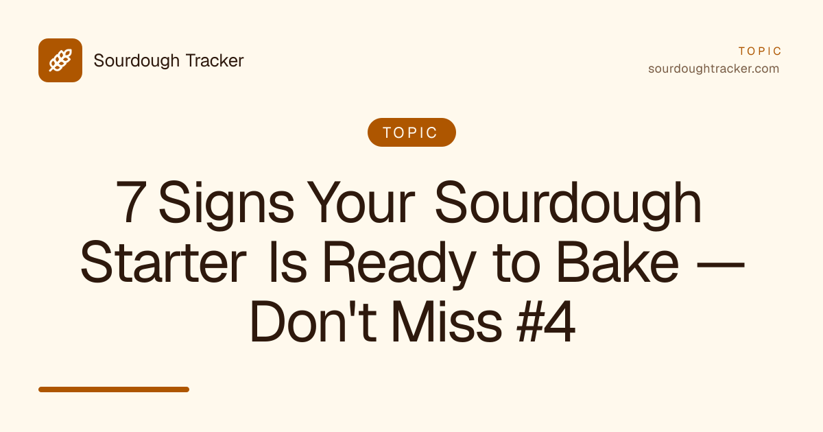 7 Signs Your Sourdough Starter Is Ready to Bake — Don't Miss #4