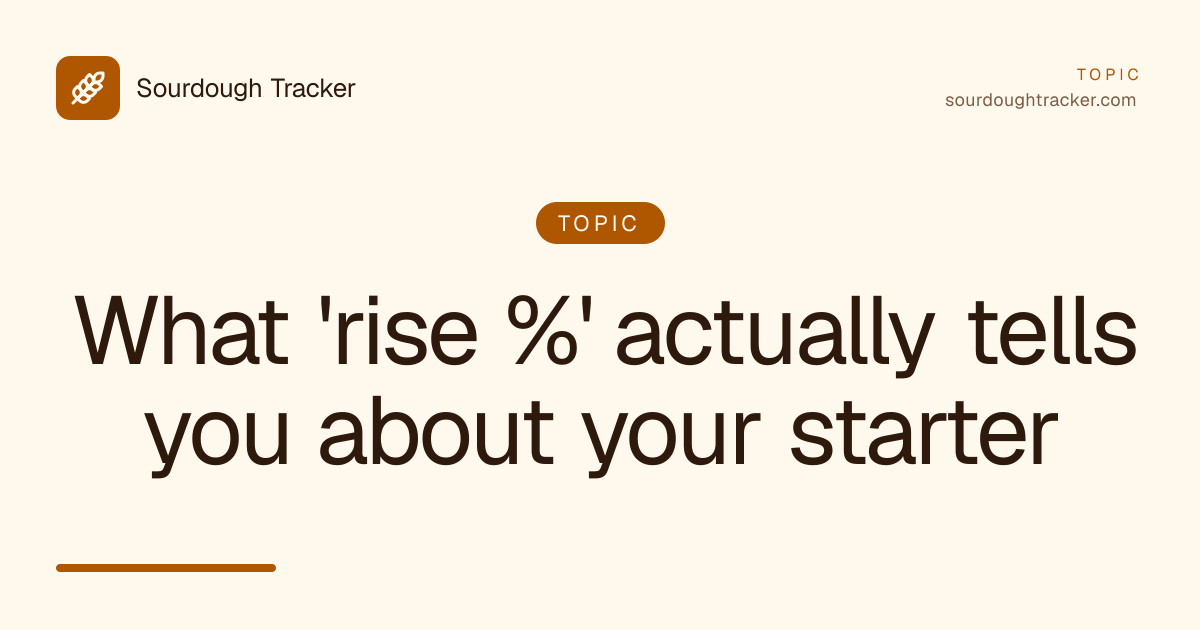 What 'rise %' actually tells you about your starter