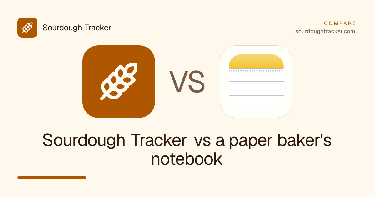 Sourdough Tracker vs a paper baker's notebook